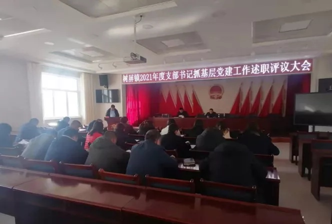 甘肃永登县树屏镇召开2021年度支部书记抓党建工作述职评议会议