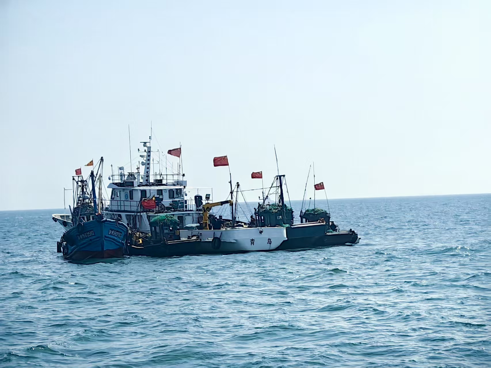 开展海上联合执法行动 守护胶州湾生态屏障