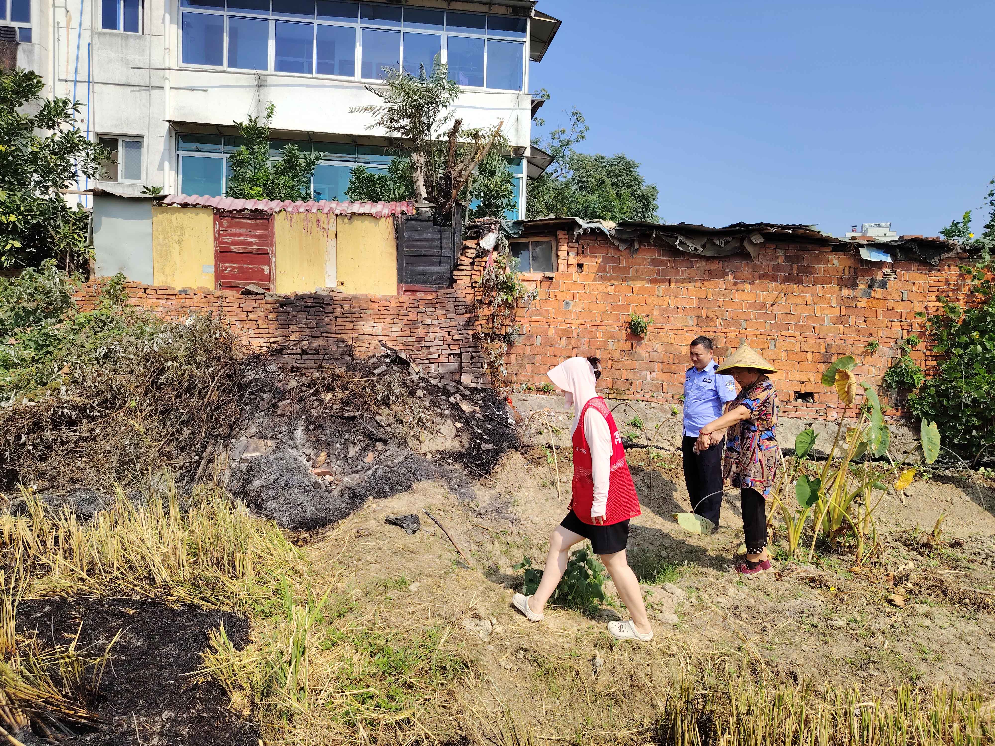 江西奉新：稻田火情突袭 居民合力扑救